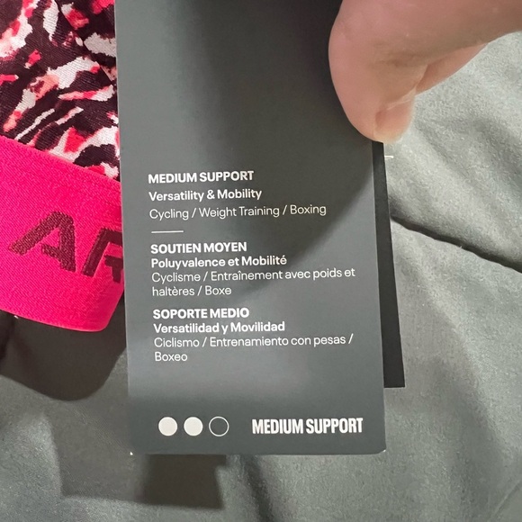 New NWT UA under armour Medium support compression sports bra pink black plus 3X - Picture 6 of 12
